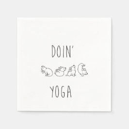 Servilleta De Papel Doin' yoga cute dog