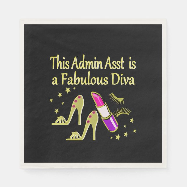 SERVILLETA DE PAPEL DOLD GLITZY ADMIN ASISTENTE DIVA DISEÑO (Anverso)
