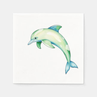 Servilleta De Papel Dolfo acuático abstracto con estrellas marinas