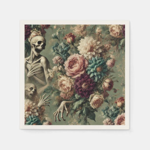 Servilleta De Papel Dolor Póstumo – Diseño Floral Gótico