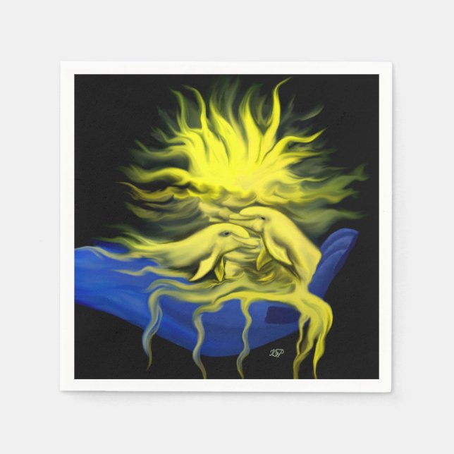 Servilleta De Papel Dolphin Love (Anverso)