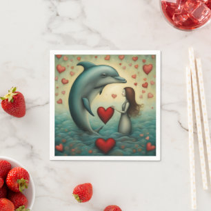 Servilleta De Papel Dolphin Love 1