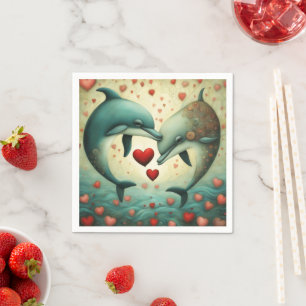 Servilleta De Papel Dolphin Love 2