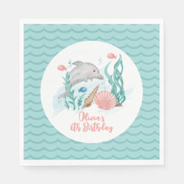 Servilleta De Papel Dolphin Under the Sea Birthday