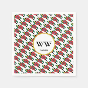 Servilleta De Papel DOMINICA Flag Personalizado MONOGRAM Scripting Pap