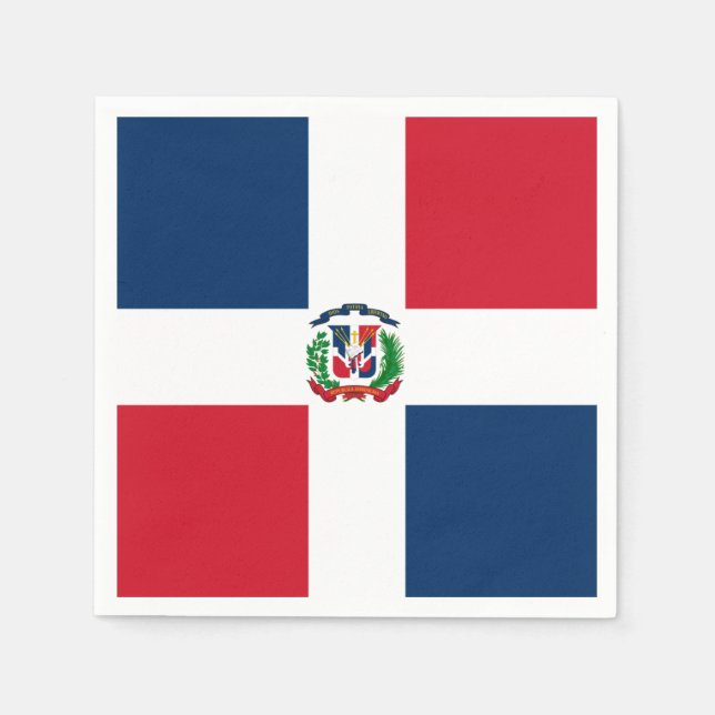 Servilleta De Papel Dominican Republic flag Paper Napkin (Anverso)