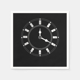 Servilleta De Papel Domino Clock Dominoes Tiles Puzzler Game Gift