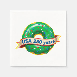 Servilleta De Papel Dona de Dulce Libertad USA 250 Años