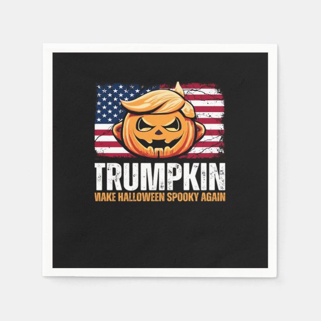 Servilleta De Papel Donald Halloween - Trumpkin hace que Halloween sea (Anverso)
