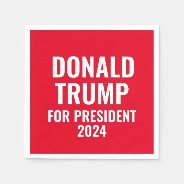 Servilleta De Papel Donald Trump para presidente 2024 (Anverso)