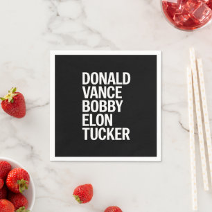 Servilleta De Papel Donald Vance Bobby Elon y Tucker