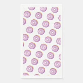 Servilleta De Papel Donas de acuarela patrón pintado a mano morado