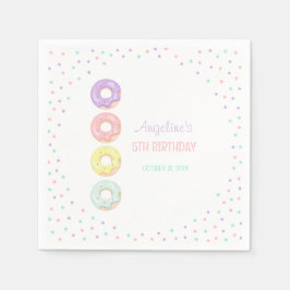 Servilleta De Papel Donas Dulces Con Sprinkles Coloridos Cumpleaños In