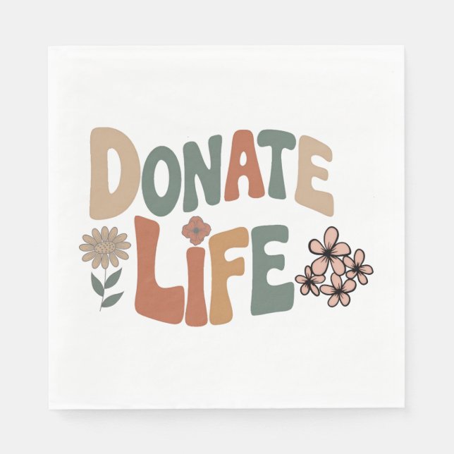 Servilleta De Papel Donate Life BOHO Awareness (Anverso)