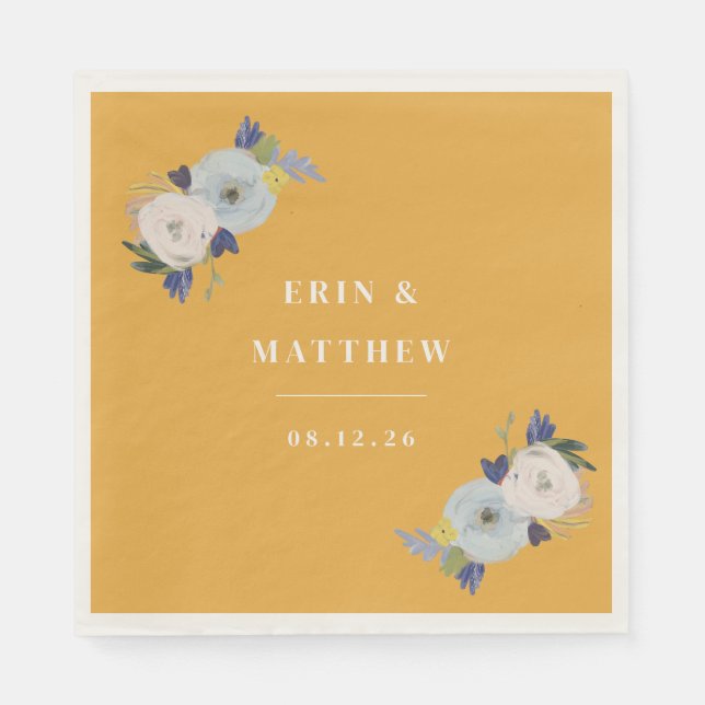 Servilleta De Papel Donde el amor crece Boda (Anverso)