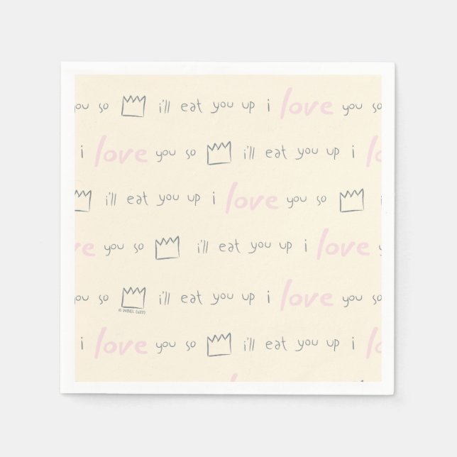 Servilleta De Papel Donde las cosas salvajes citan el patrón (Anverso)