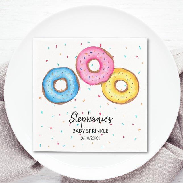 Servilleta De Papel Donut Baby Sprinkle Baby Shower (Subido por el creador)