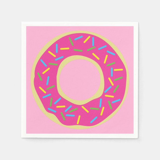 Servilleta De Papel Donut Birthday Party (Anverso)