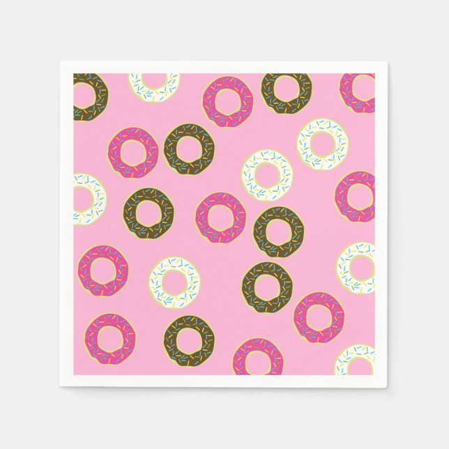 Servilleta De Papel Donut Birthday Party (Anverso)