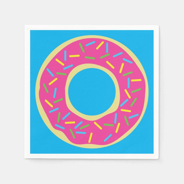 Servilleta De Papel Donut Birthday Party (Anverso)