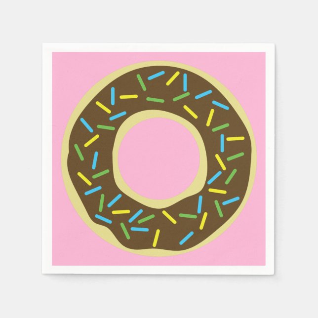 Servilleta De Papel Donut Birthday Party (Anverso)