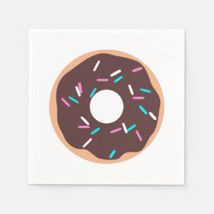 Servilleta De Papel Donut de chocolate con salpicaduras