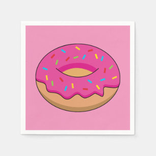 Servilleta De Papel Donut de fresa con Personalizado Sprinkles
