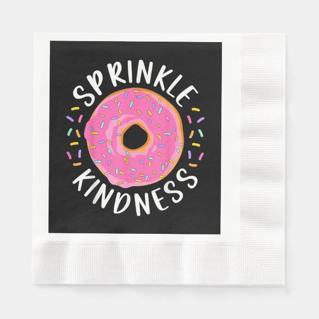 Servilleta De Papel Donut Sprinkle Kindness Chicas graciosas (Anverso)