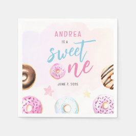 Servilleta De Papel Donut Sweet One Chicas First Birday