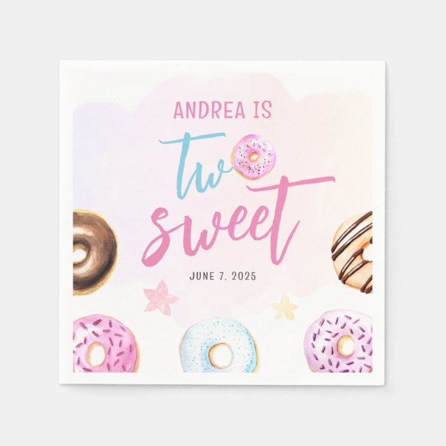 Servilleta De Papel Donut Two Sweet Chica 2 (Anverso)