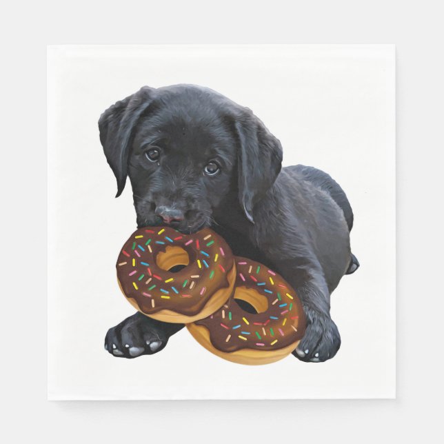 Servilleta De Papel Donuts - Black Lab (Anverso)