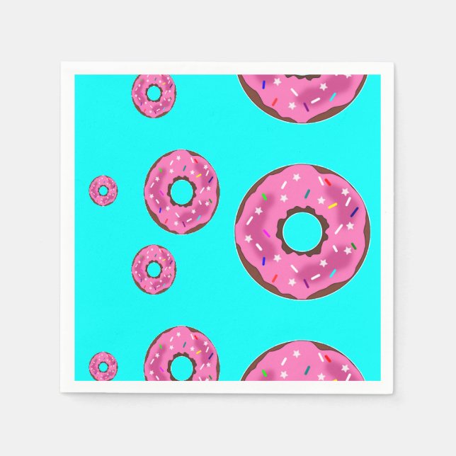 Servilleta De Papel Donuts de crema rosa (Anverso)