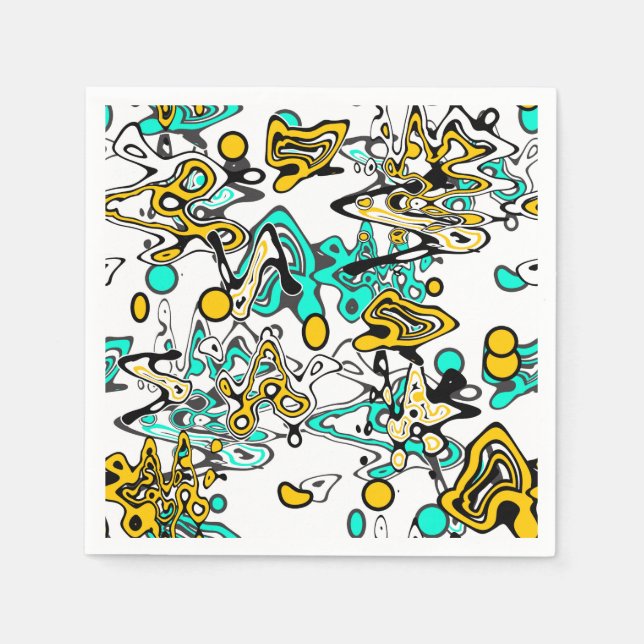 Servilleta De Papel Doodle, abstracto (Anverso)