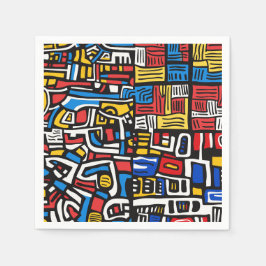 Servilleta De Papel doodle abstracto moderno