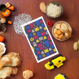 Servilleta De Papel Doodle Alien Spaceship y Patrón Robot