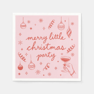 Servilleta De Papel Doodle de fiesta de Navidad alegre