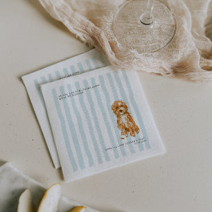 Servilleta De Papel Doodle Dog   Ilustración de Mascota Personalizada 