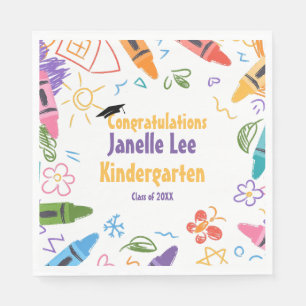 Servilleta De Papel Doodle Kindergarten Graduación