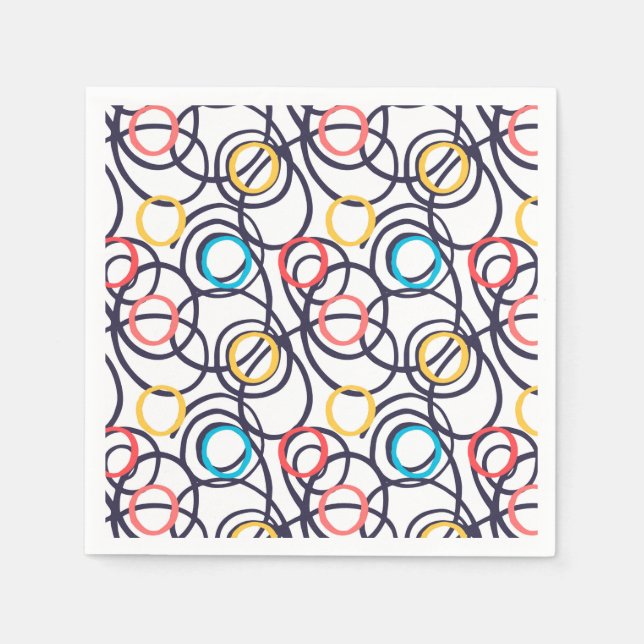 Servilleta De Papel Doodles Funky Scribled (Anverso)