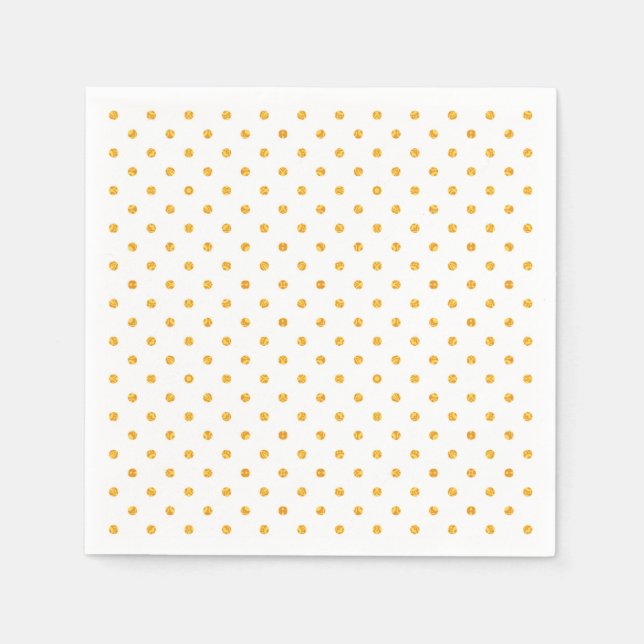 Servilleta De Papel Dorado Dot Napkin (Anverso)