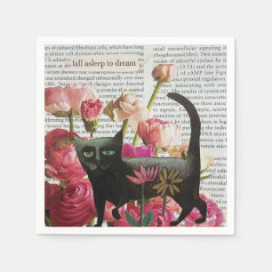 Servilleta De Papel Dormir para soñar con flores rosadas calientes de