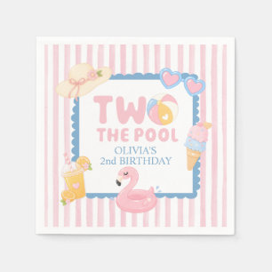 Servilleta De Papel Dos a la piscina fiesta de cumpleaños de verano 2d