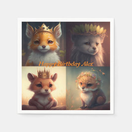 Servilleta De Papel Dos amigos animales salvajes