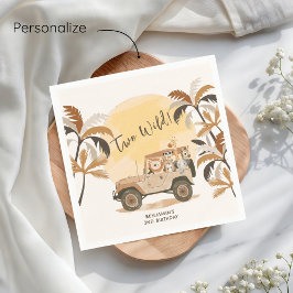 Servilleta De Papel Dos animales salvajes de la jungla de Safari segun