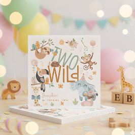 Servilleta De Papel Dos animales salvajes de safari niños fiesta de cu