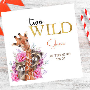 Servilleta De Papel Dos animales salvajes de safari niños fiesta de cu