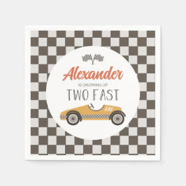 Servilleta De Papel Dos Aniversario del Coche de Carrera Rápida
