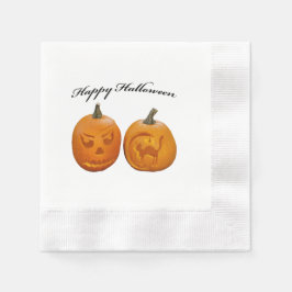 Servilleta De Papel Dos calabazas Feliz Halloween