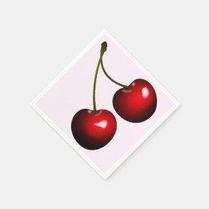 Servilleta De Papel Dos cerezas dulces frescas