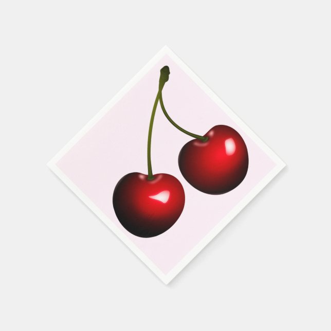 Servilleta De Papel Dos cerezas dulces frescas (Borde)